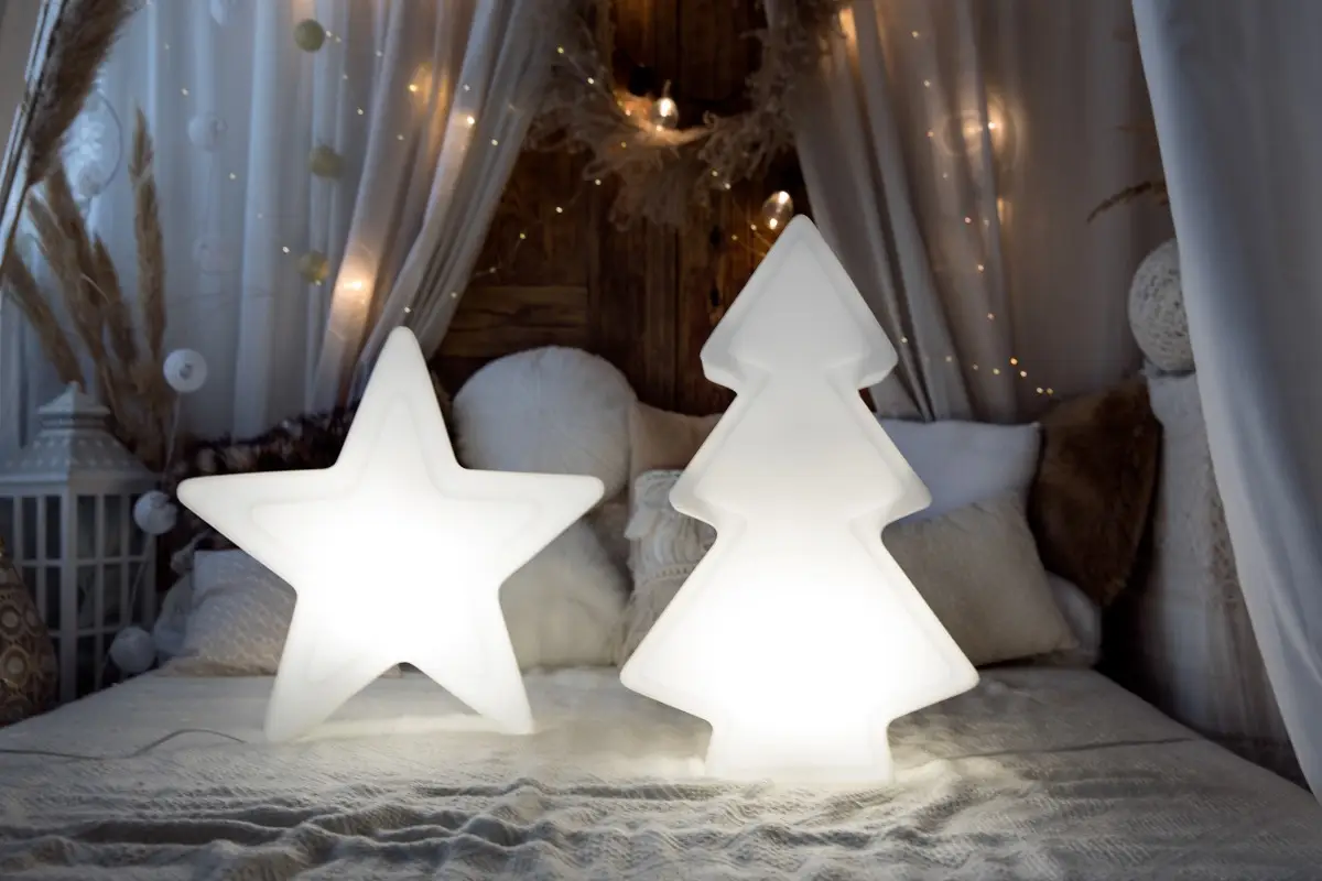 dekoracje świąteczne led choinka i gwiazda