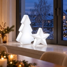 Zestaw świąteczny LED choinka SAPIN S 50 cm i gwiazdka POLARIS S 30 cm (akumulator)