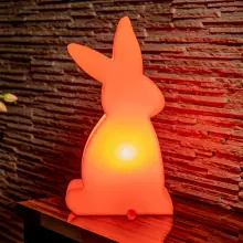Zajączek BUNNY pomarańczowy podświetlany LED
