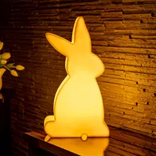 Zajączek BUNNY żółty podświetlany LED