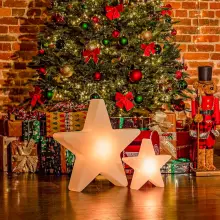 Zestaw świąteczny LED gwiazdki POLARIS S 30 cm i POLARIS M 60 cm