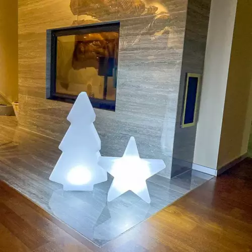 Zestaw świąteczny LED choinka SAPIN S 50 cm i gwiazdka POLARIS S 30 cm