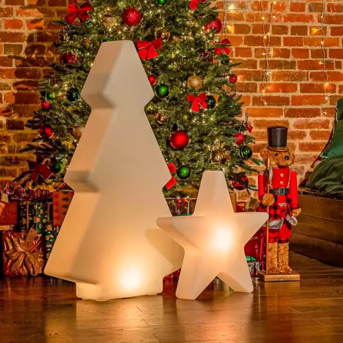 Zestaw świąteczny LED choinka 112 cm i gwiazdka 60 cm