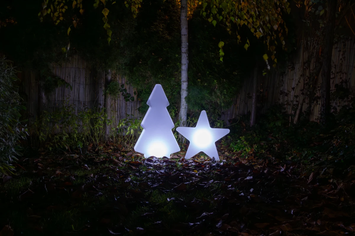 zestaw świąteczny led do ogrodu choinka i gwiazdka
