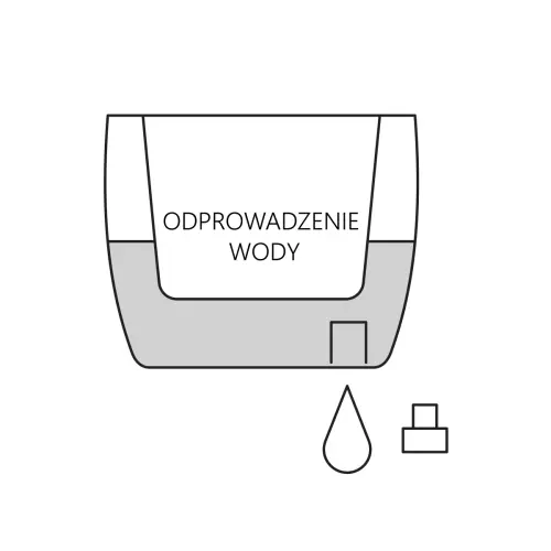 Odprowadzenie wody z korkiem