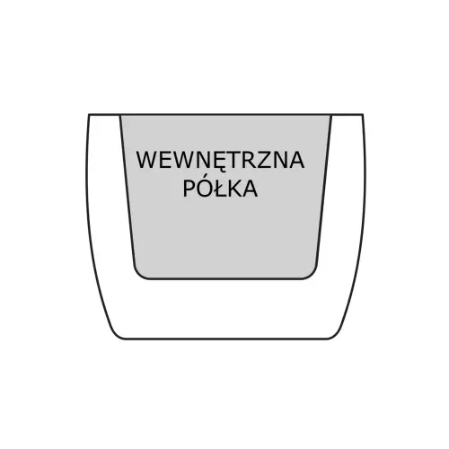 Wewnętrzna półka zintegrowana na stałe z doniczką