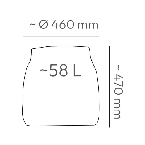 Pojemność donicy BOGE TBO48