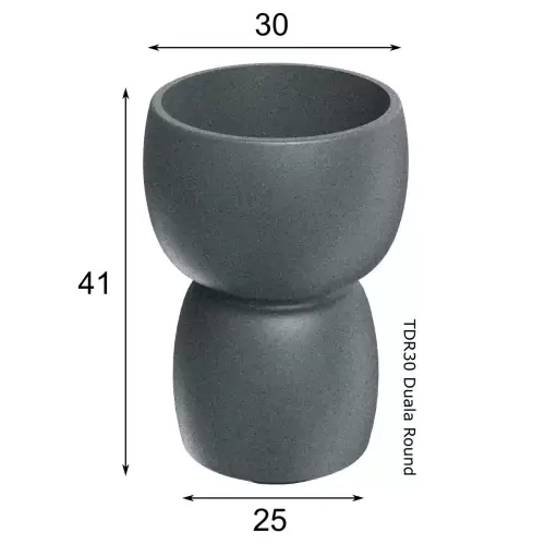 Wymiary donicy DUALA ROUND TDR30