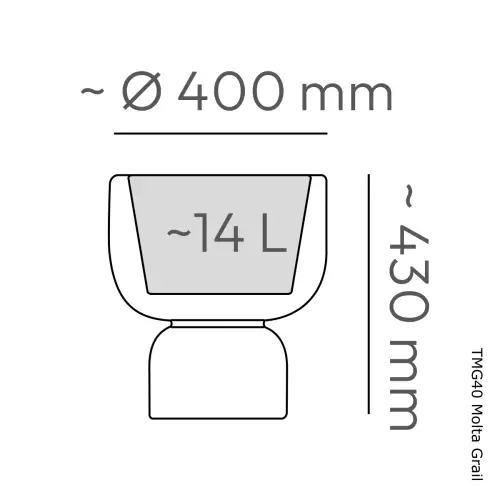 Pojemność donicy MOLTA GRAIL TMG40