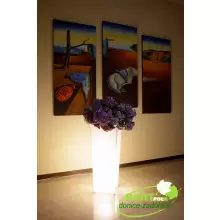 Donica z polietylenu DORIS PL-DO100-LIGHT biały podświetlany