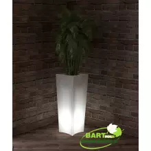 Donica z polietylenu DORIS PL-DO80-LIGHT biały podświetlany