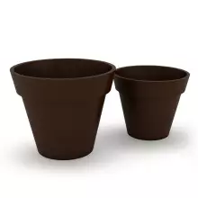 Donica z polietylenu SATURN PL-SA55 czekolada