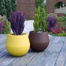 Donica z polietylenu AURORA PL-AU45 czekolada