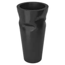 Antracytowa donica Bent o wysokości 69 cm