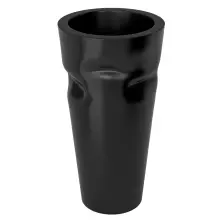 Czarna donica Bent o wysokości 69 cm