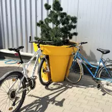 Donica z polietylenu BIKEPOT żółty