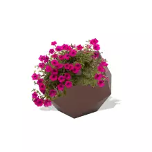 Donica z polietylenu DIONE PL-DI53 czekolada