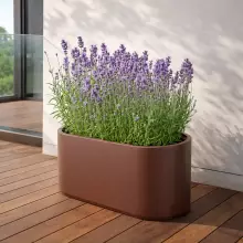 Donica z polietylenu LETO PL-LE42 czekolada