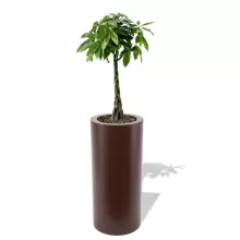 Donica z polietylenu HEBE PL-HE70-PD czekolada