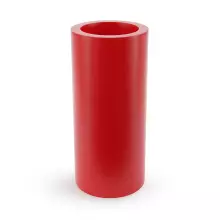 Czerwona donica o kształcie walca Hebe 70 cm