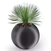 Donica z polietylenu JUPITER PL-JU80 czarny