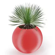 Donica z polietylenu JUPITER PL-JU80 czerwony