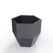 Antracytowa geometryczna donica Kalas 53 cm