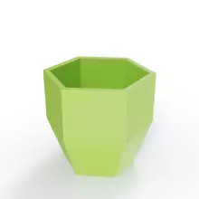 Limonkowa geometryczna donica Kalas 53 cm