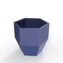 Niebieska geometryczna donica Kalas 53 cm