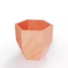 Brązowa geometryczna donica Kalas 53 cm