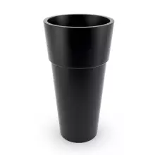 Czarna donica KARI o wysokości 100 cm