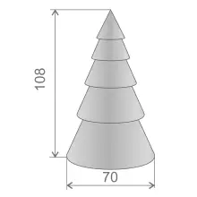 Choinka świąteczna ST-LUXMAS108-LIGHT biały podświetlany
