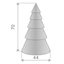 Choinka świąteczna ST-LUXMAS70-LIGHT biały podświetlany