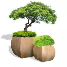 Donica z polietylenu MARS PL-MA70 terakota