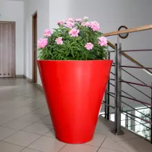 Donica z polietylenu MERCURY PL-ME80 czerwony