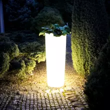 Donica z polietylenu NEPTUN PL-NE125 LIGHT biały podświetlany