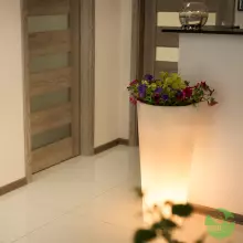 Donica z polietylenu OCTAVIA PL-OC100-LIGHT biały podświetlany