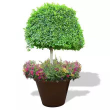 Donica z polietylenu SATURN PL-SA94 czekolada