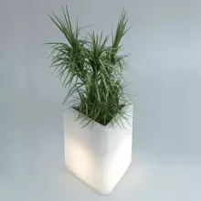 Donica z polietylenu TRITON PL-TR68-LIGHT biały podświetlany