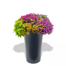 Donica z polietylenu URAN PL-UR128 antracyt