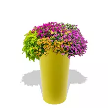 Donica z polietylenu URAN PL-UR128 cytryna