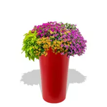 Donica z polietylenu URAN PL-UR128 czerwony