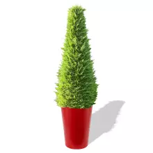 Donica z polietylenu URAN PL-UR60 czerwony