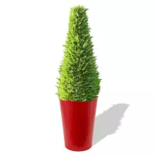 Donica z polietylenu URAN PL-UR97 czerwony