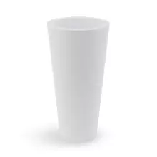 Biała smukła stożkowa donica Venus 70 cm