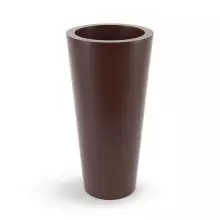 Czekoladowa smukła stożkowa donica Venus 70 cm