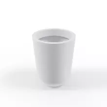 Biała stożkowa donica Westa 50 cm