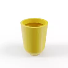 Żółta stożkowa donica Westa 70 cm