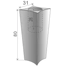 Donica z polietylenu DORIS PL-DO80-PD biały