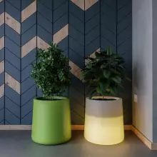 Donica z polietylenu ZOE PL-ZO50 LIGHT biały podświetlany